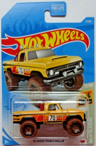 2021 Hot Wheels Baja Blazers 2/10 #3 '70 Dodge Power Wagon Yellow 1/64